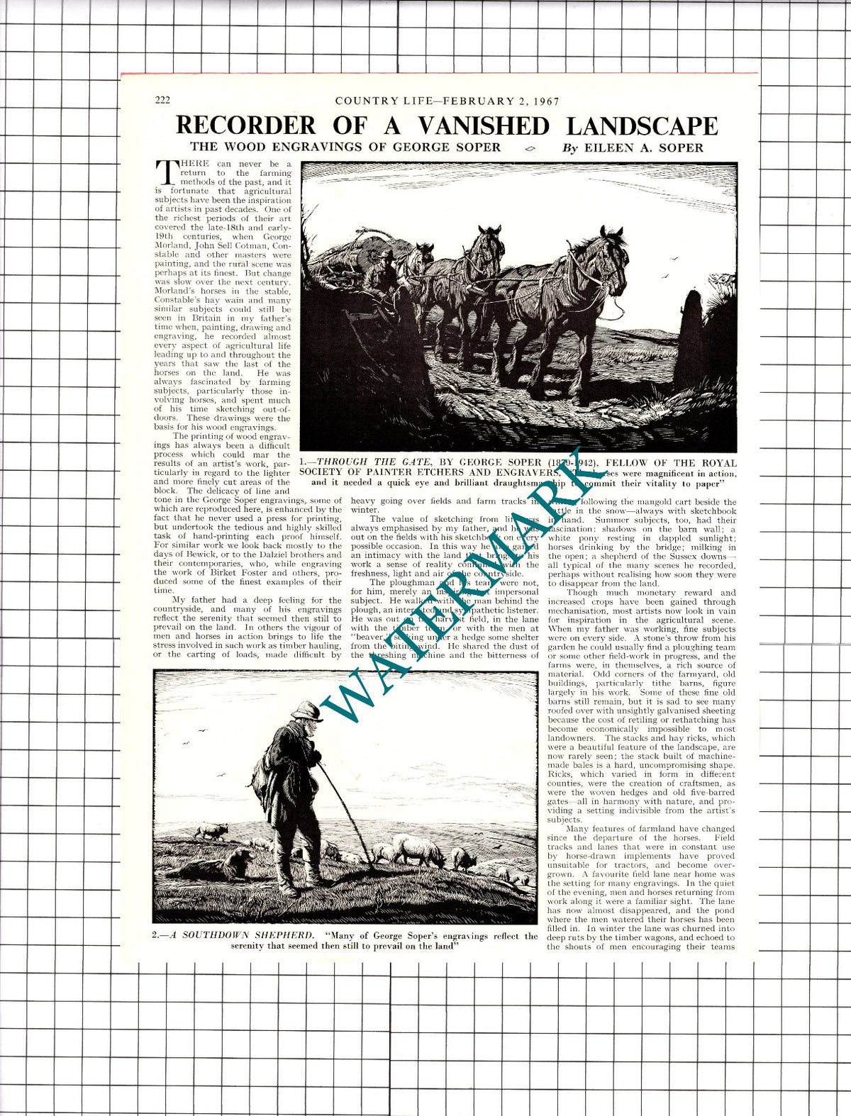 George Soper Artist - 1967 Article / Print