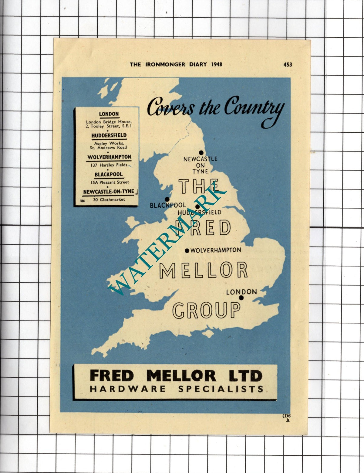 Procter Bros Wireworks Ltd Leeds / Fred Mellor Ltd Hardware -  1948 Advert
