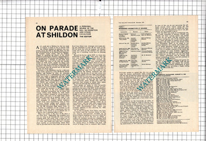 Shildon Durham Railway Cavalcade  - 1975 Article