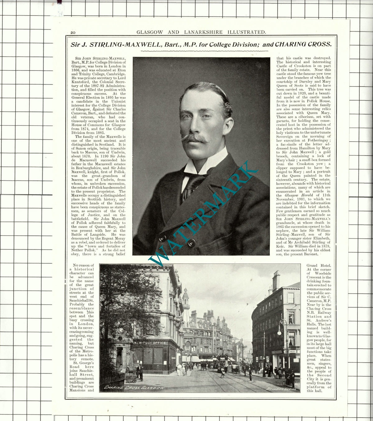 Sir John Stirling-Maxwell MP / Mr Alexander Cross Camlachie MP - 1904 Article