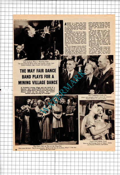 Askern Yorkshire Jack Jackson's West End Band Hettie Williams - 1942 Article
