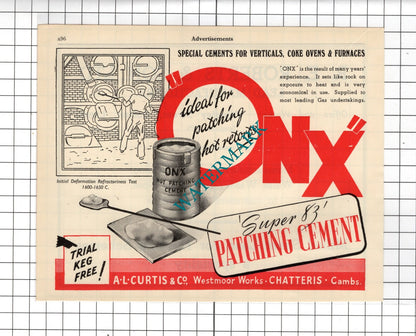 A L Curtis & Co Chatteris / R E Roberts & Son Ltd Lead Bolton Lancs- 1951 Advert