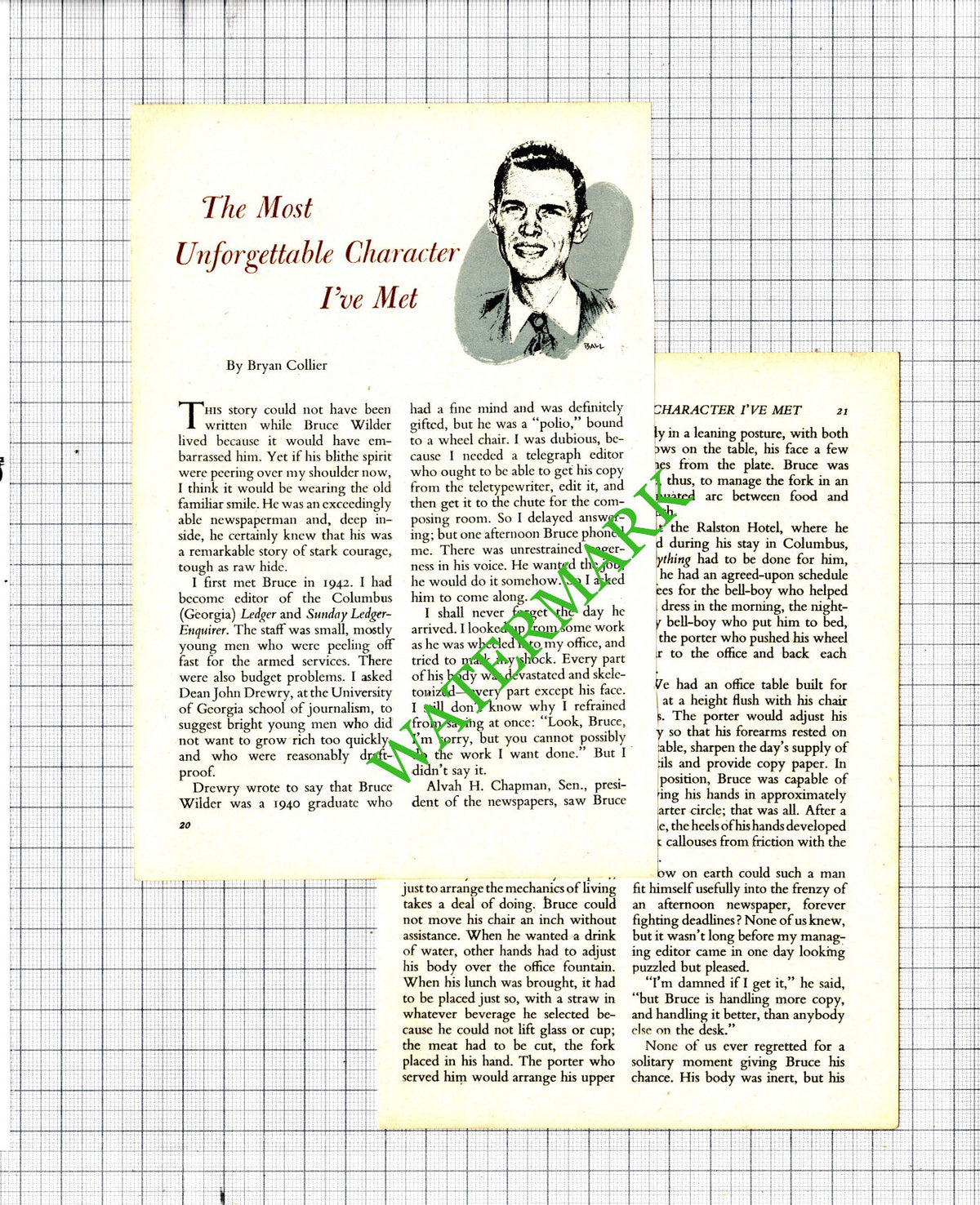 Bruce Wilder Bryan Collier  - 1951 Article