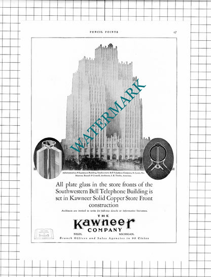 Greenwich Savings Bank New York / Southwestern Bell St Louis  1926 Advert/ Print