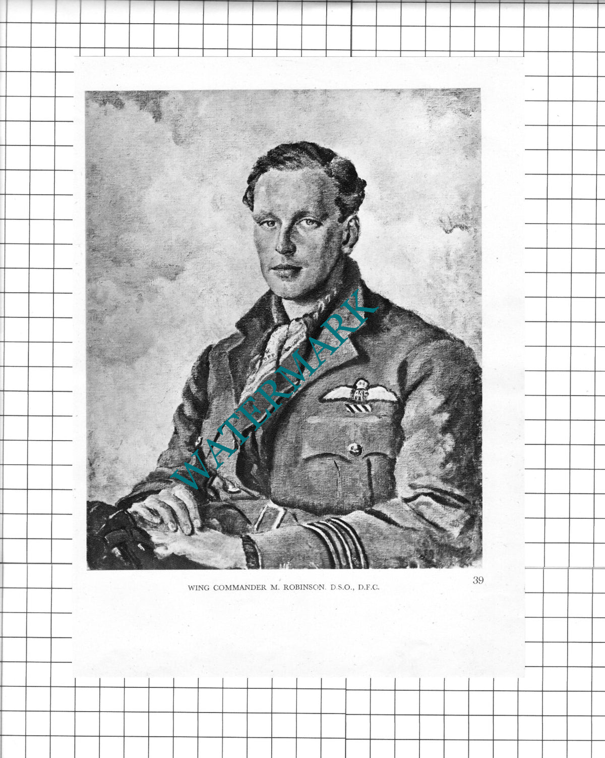 W/Cmdr M Robinson / Grp Captain H Broadhurst  WW2 Pilot - 1942 Book Print