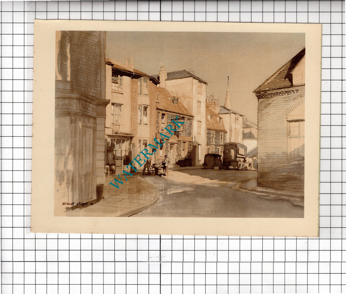 Brighton Place Brighton Sussex Charles Knight  - c.1949 Clipping / Print