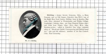 John Irvine Stirling / William Woodthorpe Tarn Elmwood Clapham - c.1905 Clipping