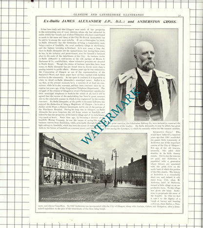 Ex Bailie James Alexander Thomas Hodge Glasgow / William Copland - 1904 Article