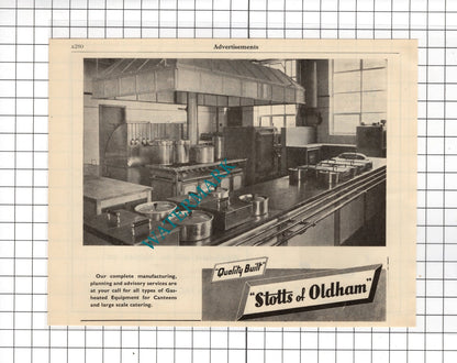 Stotts Of Oldham / Henry Slack & Sons Ltd Accrington Slaxon -  1951 Advert