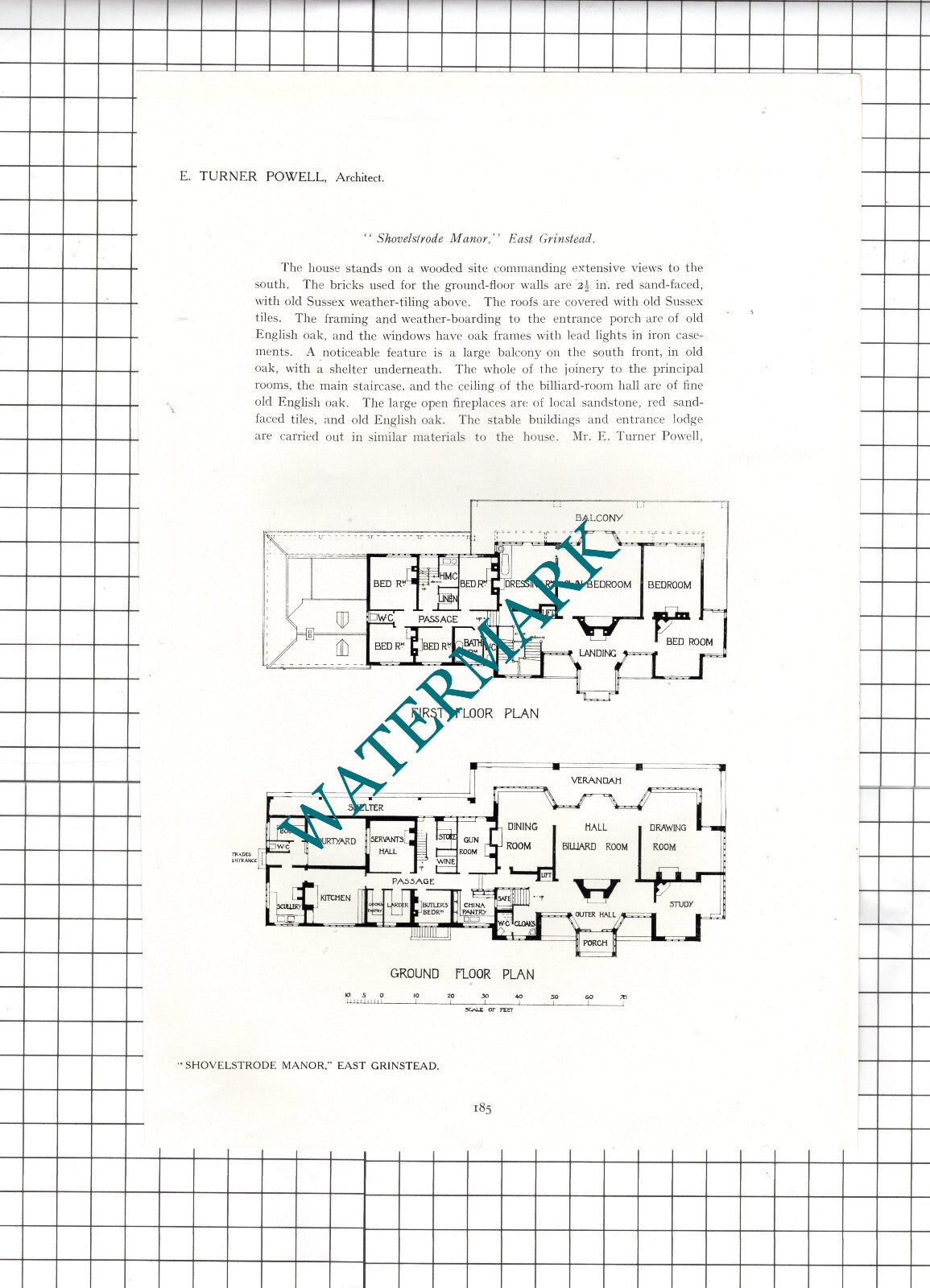 Shovelstrode Manor East Grinstead E Turner Powell Architect -1911 Article/Print