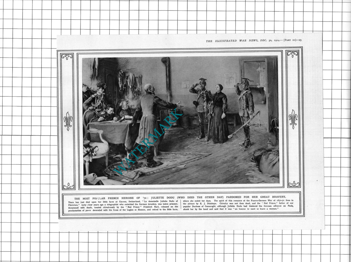 Juliette Dodu Clarens Switzerland Pitniviers France  -1914 Clipping / Print
