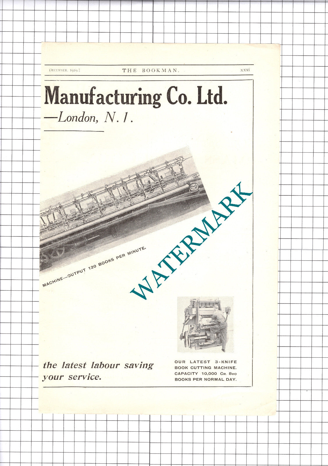 The Greycaine Book Manufacturing Co Ltd ADVERT - 1919 2-Part Clipping / Print