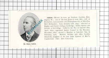 Charles Stimson Cedar House Bedford / Henry Sutton Shardlow  - c.1905 Clipping
