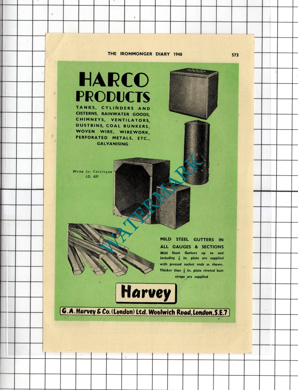 G A Harvey & Co London  Richard Thomas & Baldwins Ltd London  - 1948 Advert