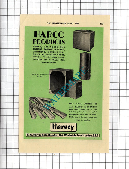 G A Harvey & Co London  Richard Thomas & Baldwins Ltd London  - 1948 Advert