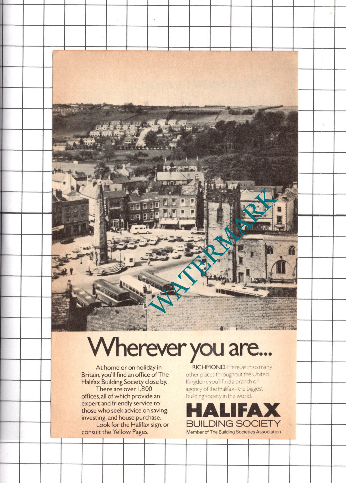 Richmond North Yorkshire Halifax Building Society Advert - 1979 Clipping / Print