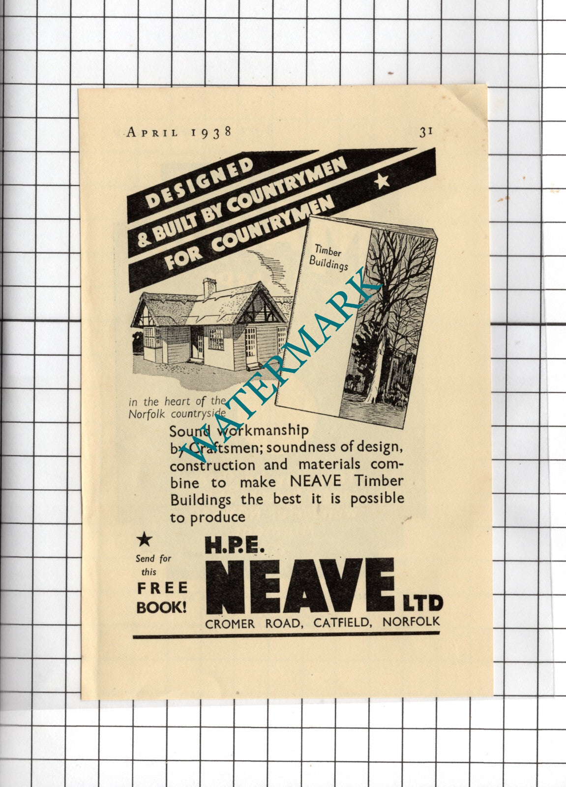 HPE Neave Ltd Catfield Norfolk / Mazda Lamps - 1938 Advert