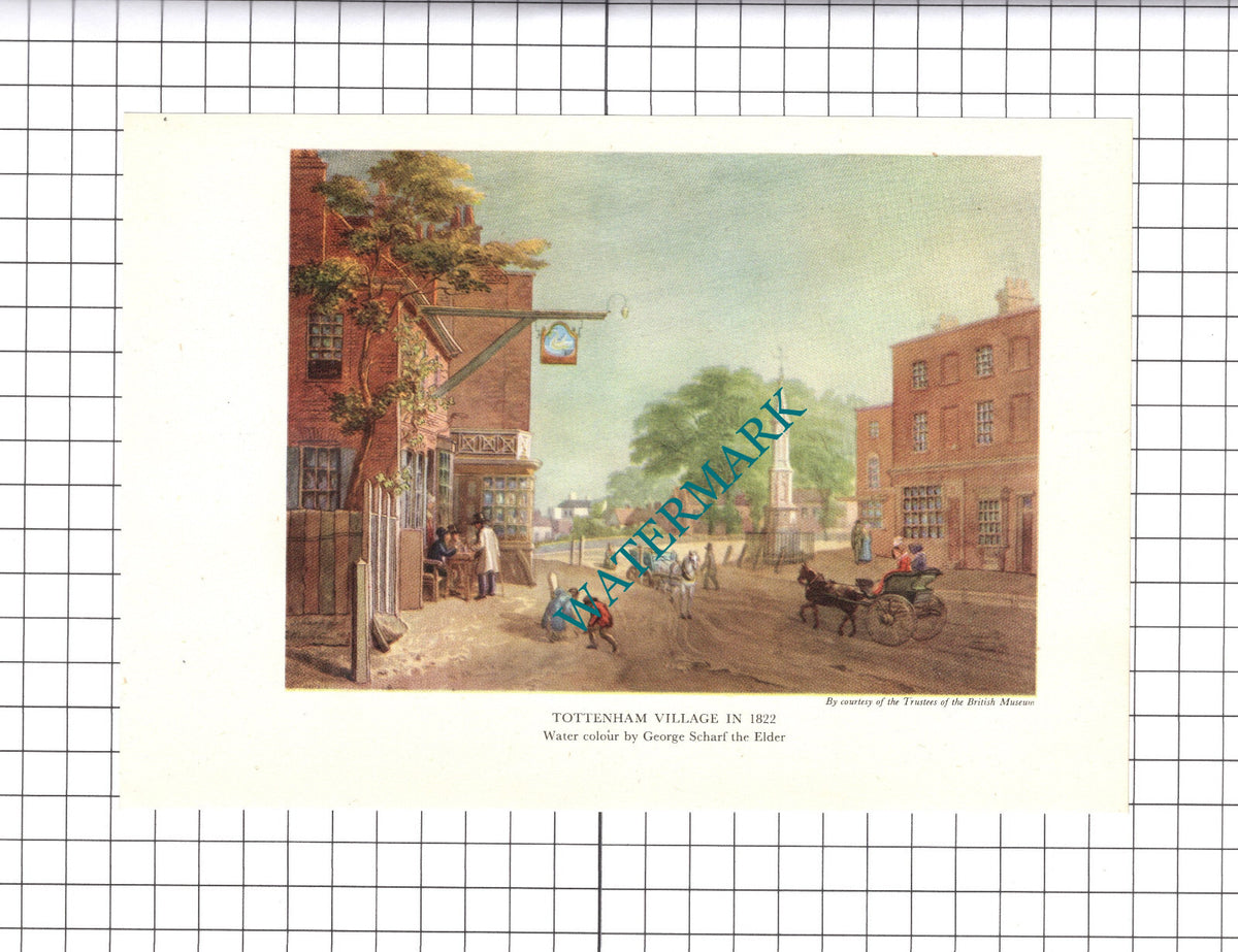 Windsor Berkshire Sandby / Tottenham Village Scharf - c.1945 Book Print