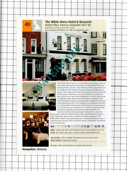 The Royal Adelaide Hotel Windsor Berkshire / White Horse Romsey -2011 Advert
