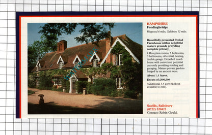 Fordingbridge Hampshire  / Tidmington Warwickshire - 1991 House Advert