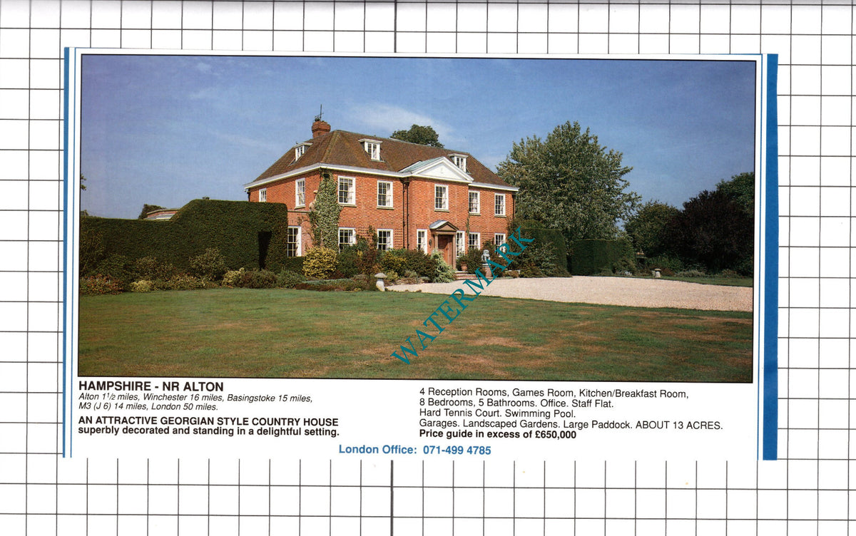 Alton Hampshire / Heathfield Sussex Oast House - c.1990 House Sale Advert