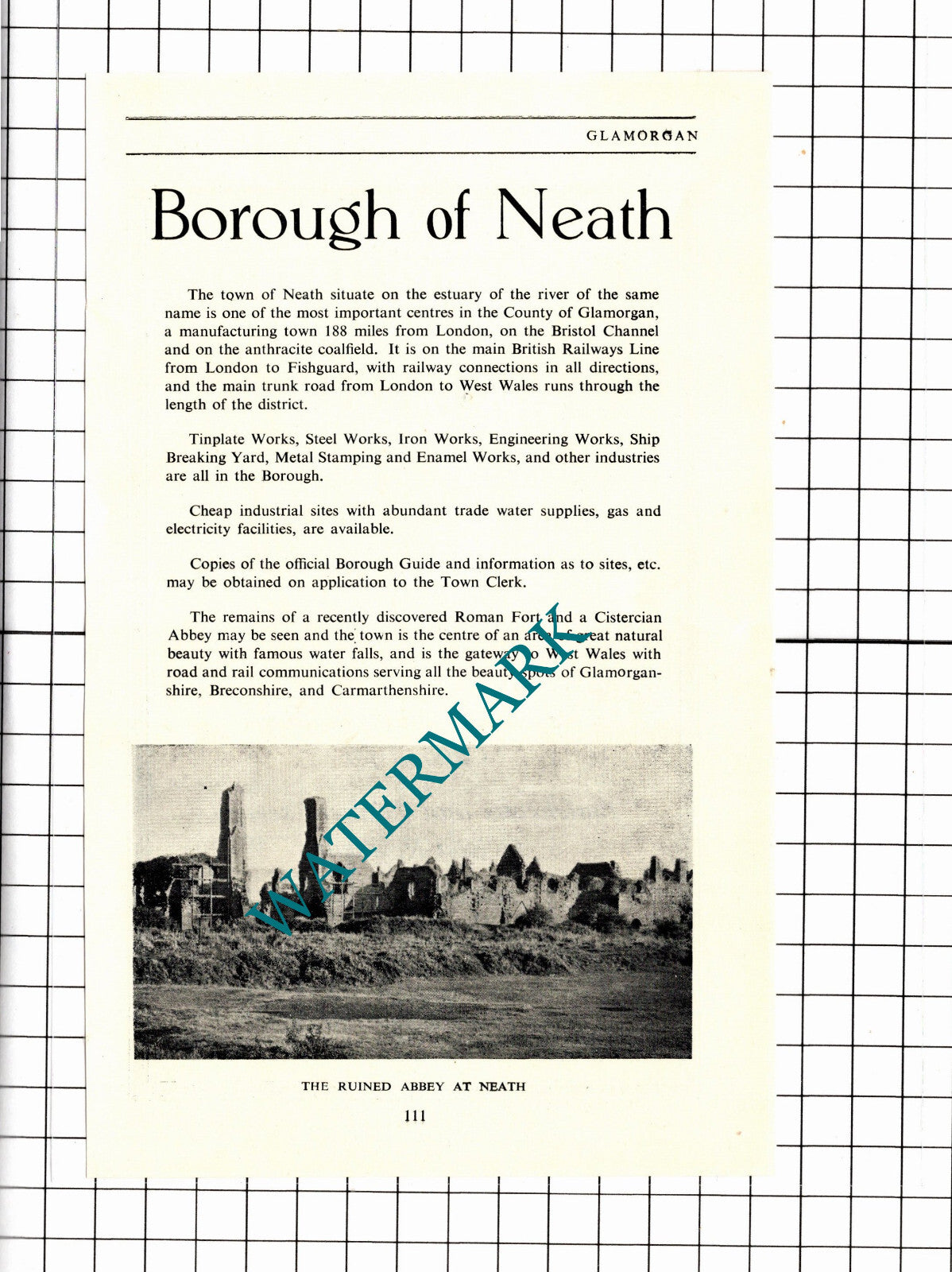 Neath Tourism / Castle Hotel Neath Evans Bevan Advert - 1953 Clipping
