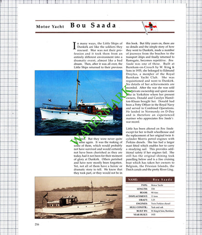 Motor Yacht FERVANT Col Sudbury / BOU SAADA Edmund Dreyfus - 1980's Cutting