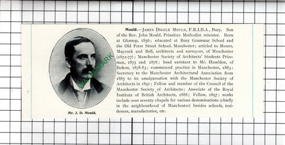 James Diggle Mould Glossop / Francis William Maxwell Prestwich - c.1905 Clipping