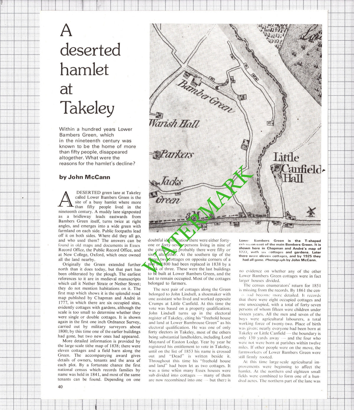 Lower Bambers Green Essex Takeley - 1979 Article / Print