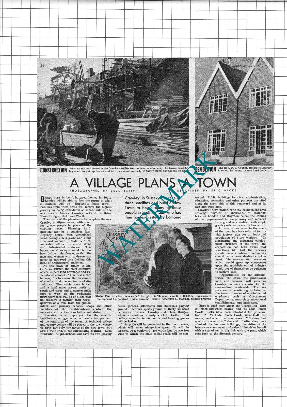 Crawley Sussex  Daniel Spittle Sir Thomas Bennett Couper  Priory - 1949 Article