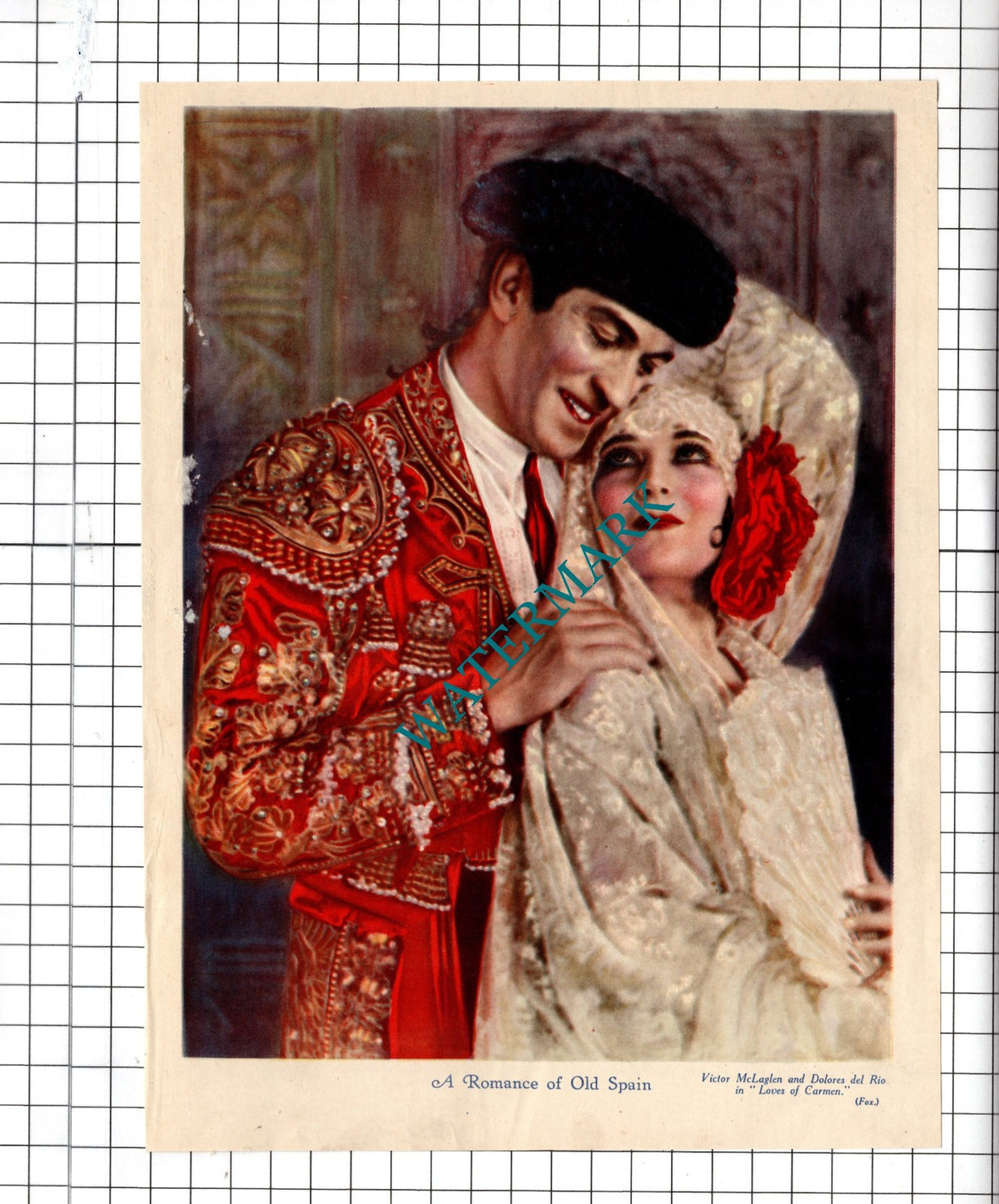 Victor McLaglen Actor Dolores del Rio Actress Loves Of Carmen - 1929 Print
