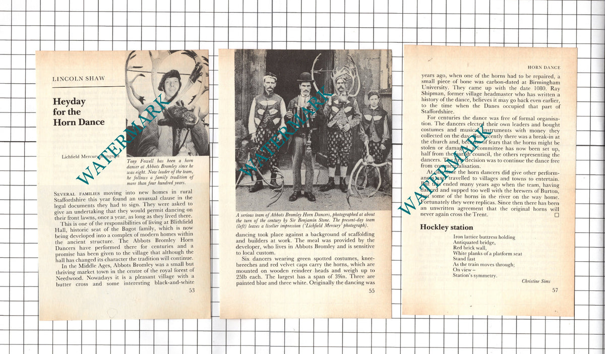 Abbots Bromley Horn Dancers  - 1983 Small Article