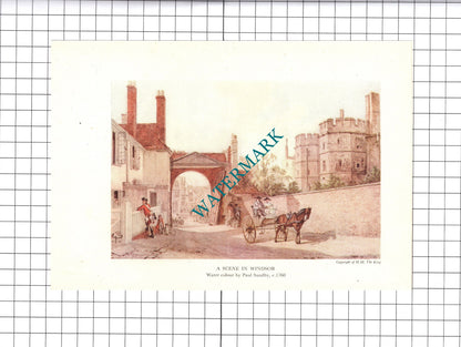 Windsor Berkshire Sandby / Tottenham Village Scharf - c.1945 Book Print