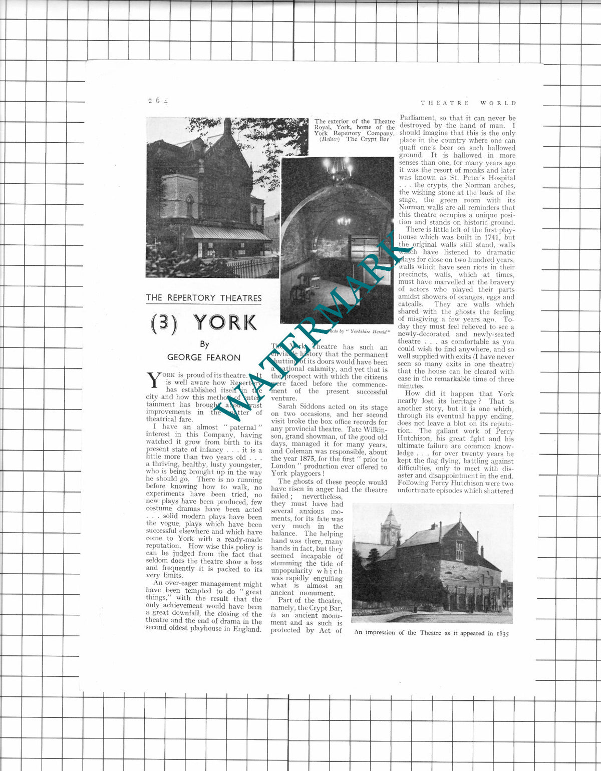 York Repertory Theatre - 1937 Article / Print
