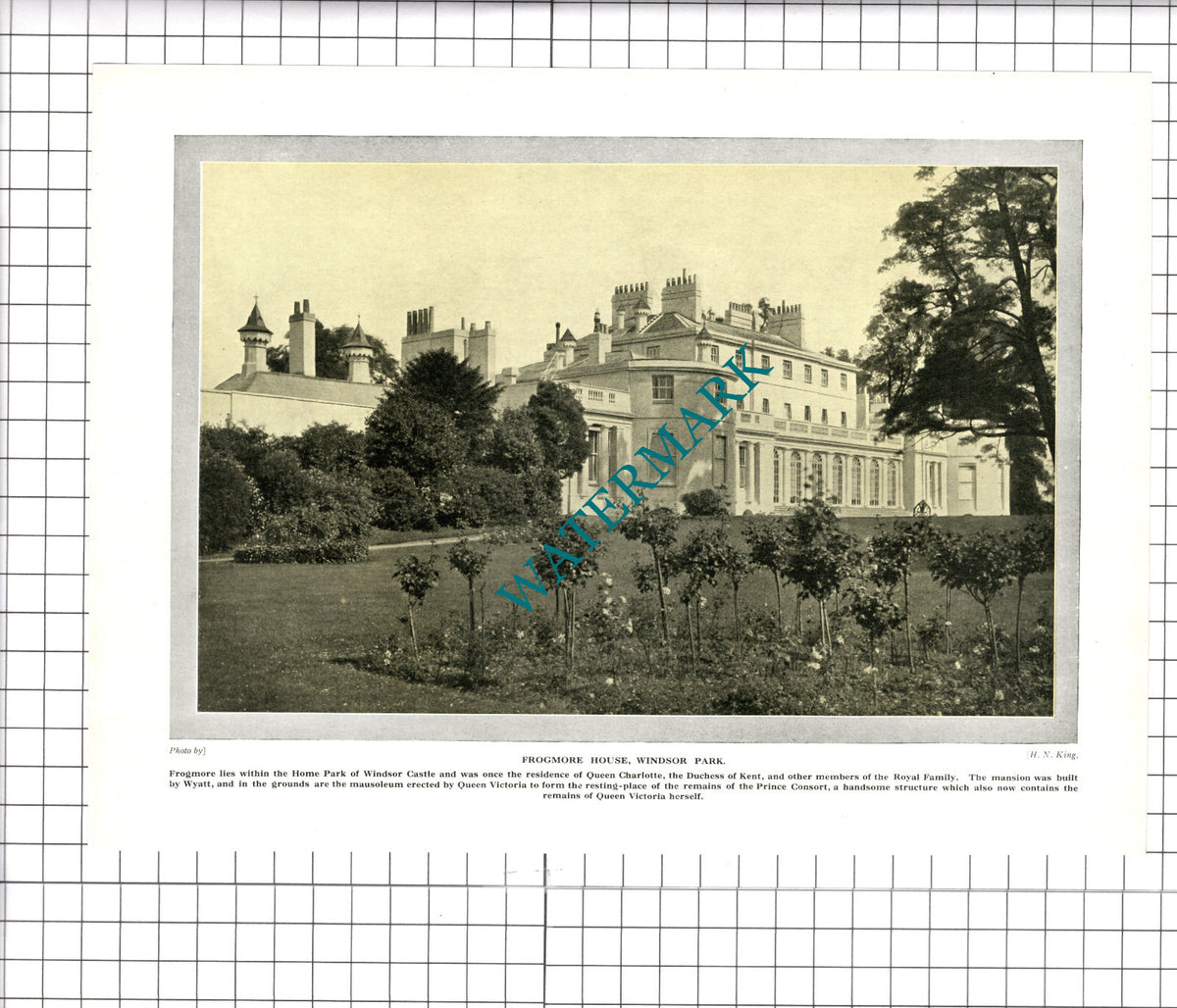 Frogmore House Windsor Park - c.1930s Clipping / Print