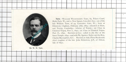 John Irvine Stirling / William Woodthorpe Tarn Elmwood Clapham - c.1905 Clipping