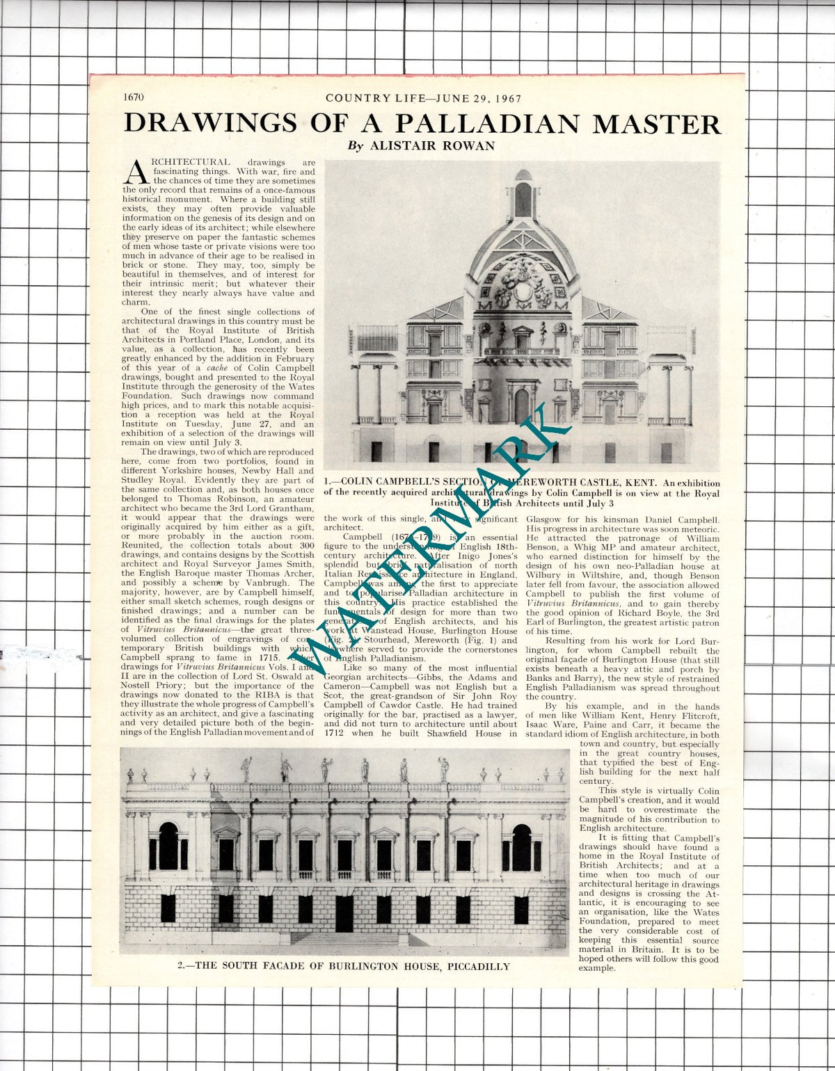 Colen Campbell Architect - 1967 Article