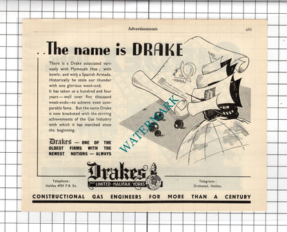 Drakes Ltd Halifax Yorkshire / Girdex Engineering Co Ltd Tyseley - 1951 Advert