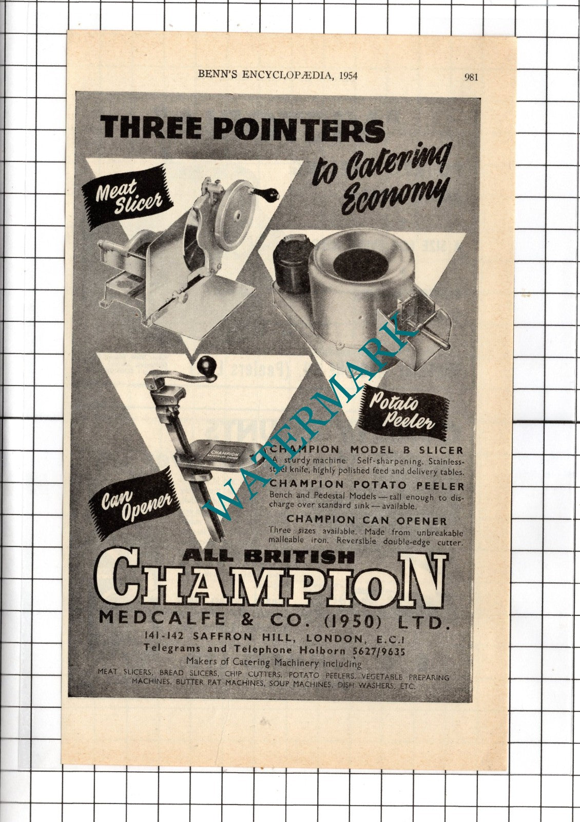 Medcalfe & Co (1950) Ltd London  / E G Summers Ltd Sheffield  - 1954 Advert