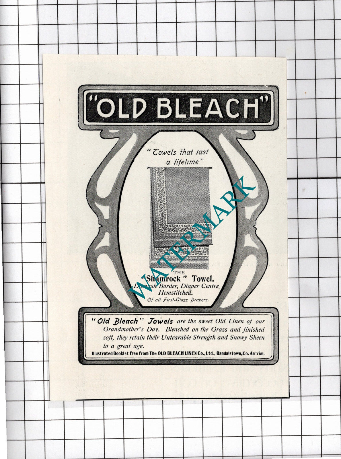 The Old Bleach Linen Co Ltd Randalstown Ireland  - 1904 Small Advert