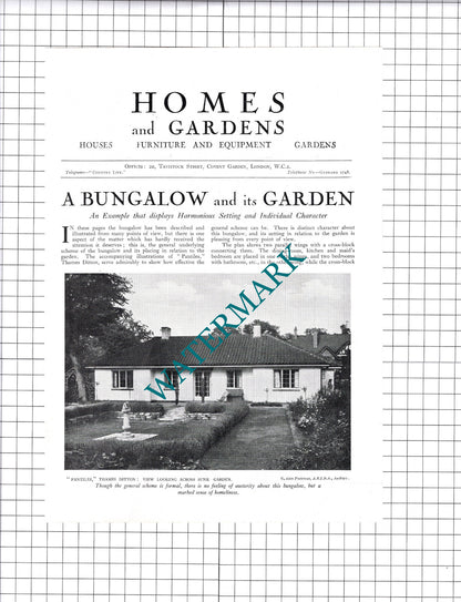 Pantiles Thames Ditton G Alan Fortescue Architect  - 1925 Article