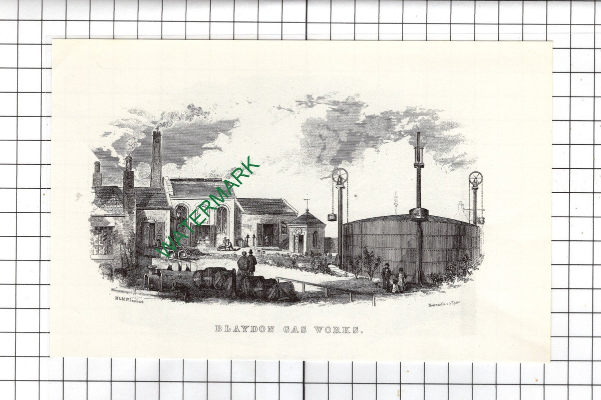 Blaydon Gas Works Newcastle-upon-Tyne England  - 1969 Clipping