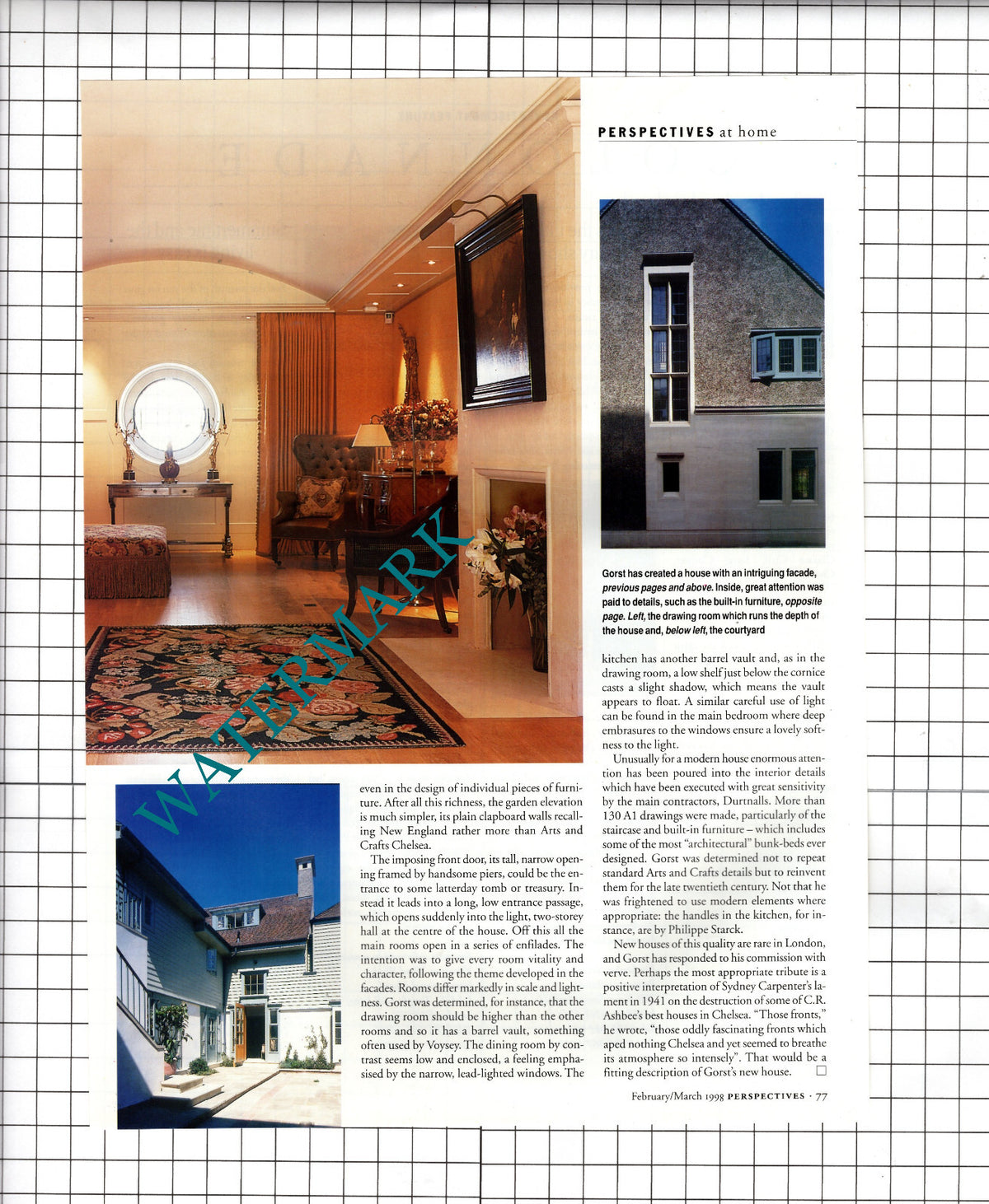 Glebe Place Chelsea  London James Gorst - 1998 Article