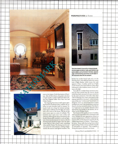 Glebe Place Chelsea  London James Gorst - 1998 Article