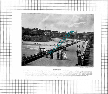 Bournemouth Pier Dorset / Stonehenge   - c.1900 Cutting/ PRINT