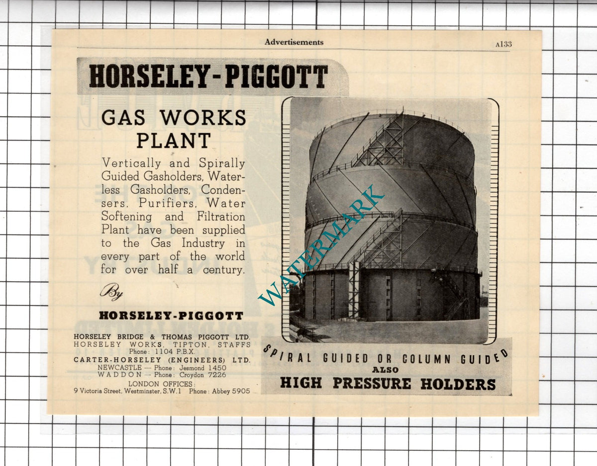 Horseley-Piggott Tipton / Hardman & Holden Ltd Miles Platting -  1951 Advert
