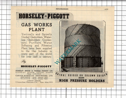 Horseley-Piggott Tipton / Hardman & Holden Ltd Miles Platting -  1951 Advert