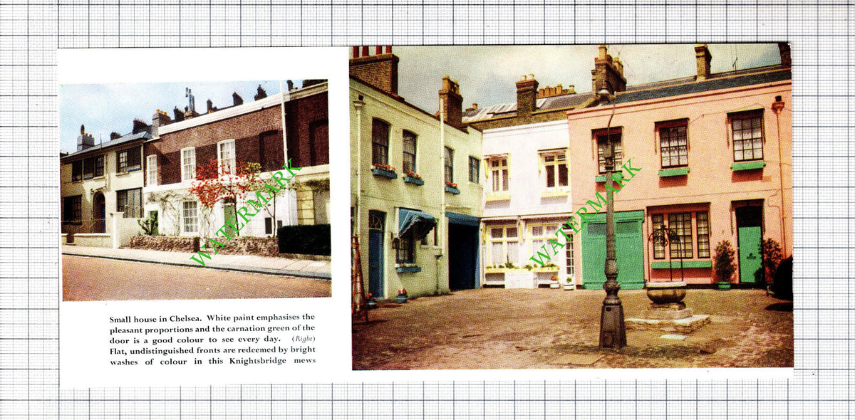 Chelsea London Knightsbridge Houses - 1956 Cutting