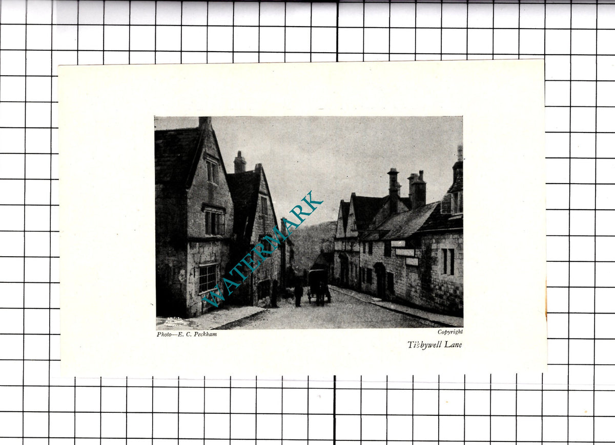 Tibbiwell Lane Painswick Gloucestershire - 1940's Small Clipping / Print