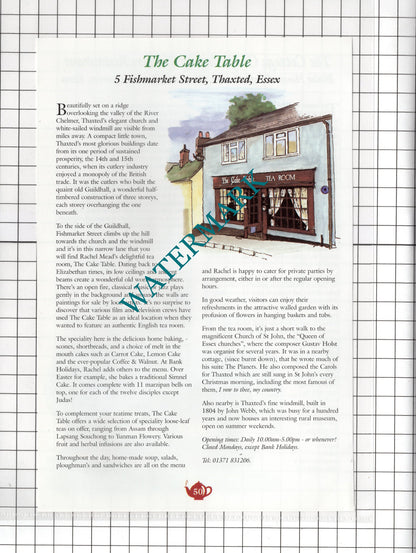 Cake Table Thaxted Essex Mead  Timbers Restaurant Blake End Essex  c.2001 Advert